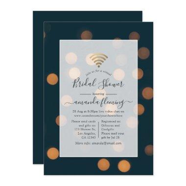 Bokeh Lights Virtual Shower Invitations