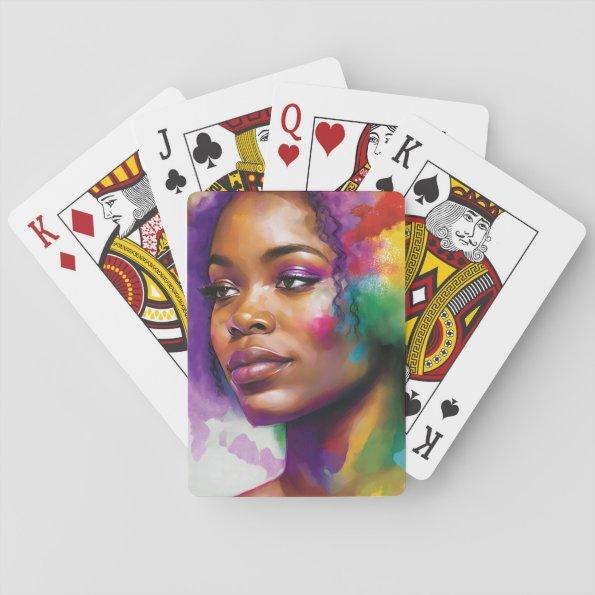 Bold African American Woman Playing Invitations