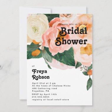 Bold Colorful Floral | Bridal Shower Invitations