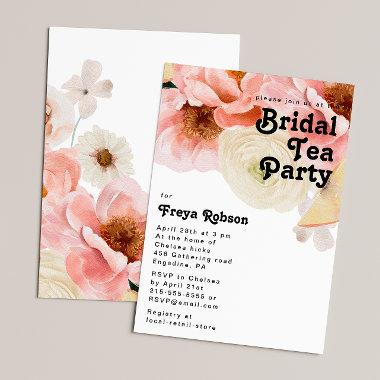 Bold Colorful Floral | Bridal Tea Party Invitations