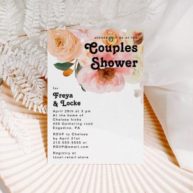 Bold Colorful Floral | Couples Shower Invitations