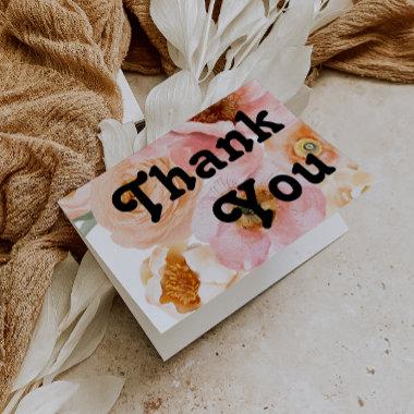 Bold Colorful Floral | Folded Thank You Invitations