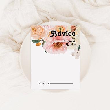 Bold Colorful Floral | Wedding Advice Card
