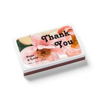 Bold Colorful Floral | Wedding Favor Matchboxes