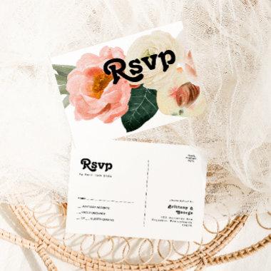 Bold Colorful Floral | Wedding RSVP PostInvitations