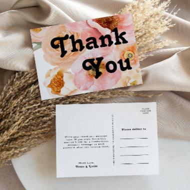 Bold Colorful Floral | Wedding Thank You PostInvitations