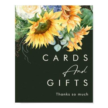 Bold Country Sunflower Dark Green  and Gifts Poster