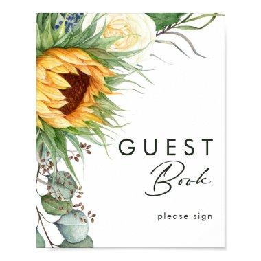 Bold Country Sunflower | Guest Book Sign