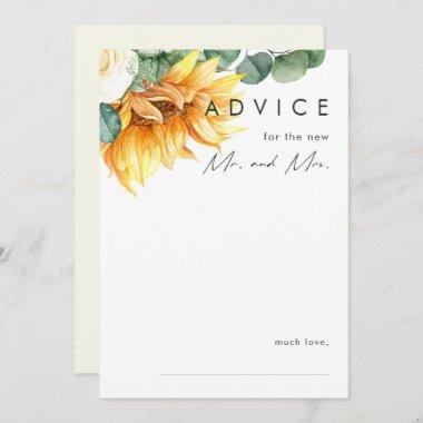 Bold Country Sunflower | Light Yellow Wedding Advice Card