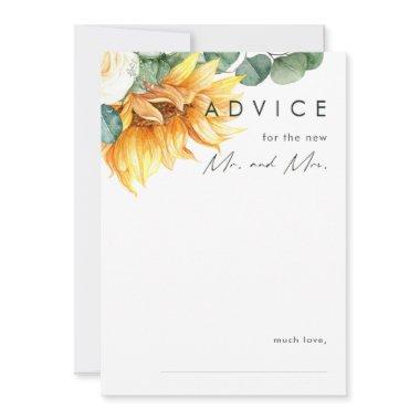 Bold Country Sunflower | Wedding Advice Card