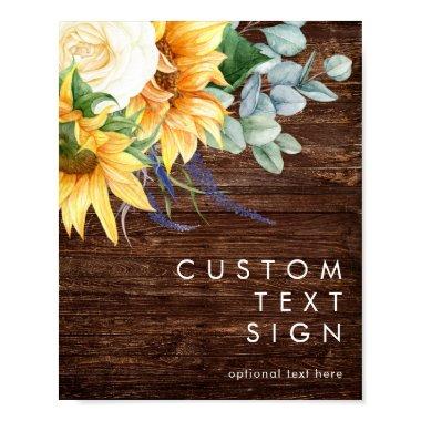 Bold Country Sunflower Wood  and Gifts Custom Poster