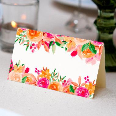 Bold fall floral watercolor  name place