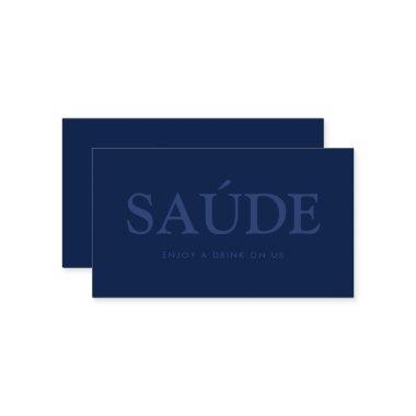 Bold Font "Saúde" Portuguese Free Drinks Ticket Enclosure