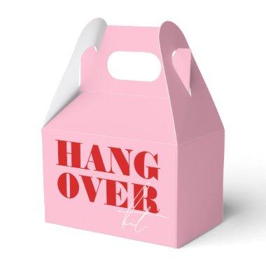 Bold Pink & Red Bachelorette Weekend Hangover Kit Favor Boxes