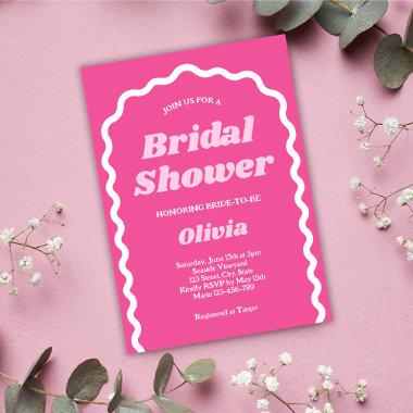 Bold Pink Retro Groovy Arch