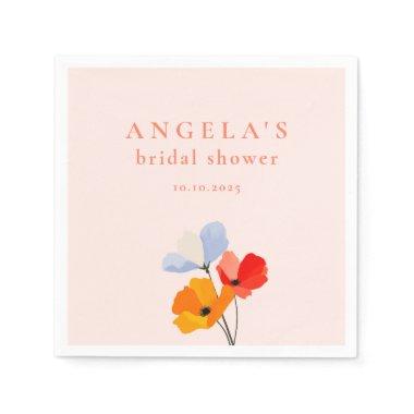 Bold Poppy Floral  Napkins