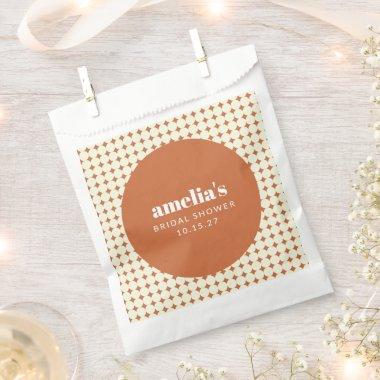 Bold Terracotta Retro Trendy  Custom Favor Bag