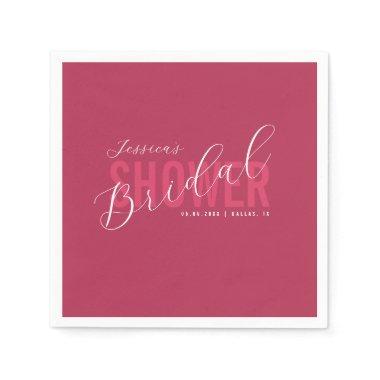Bold Typography Script Viva Magenta  Napkins