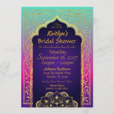 Bollywood Arabian Nights Bridal Shower Invitations