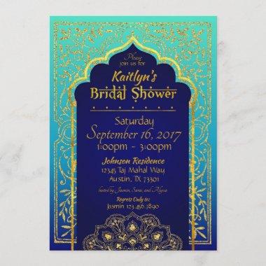 Bollywood Arabian Nights Bridal Shower Invitations
