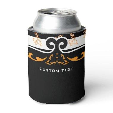 Boo! Black & Orange Halloween Party Can Cooler