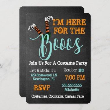 Boo On Booze And Boos Halloween Party Invitations