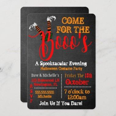 Boo On Halloween Booze And Boo's Cocktail Party Invitations
