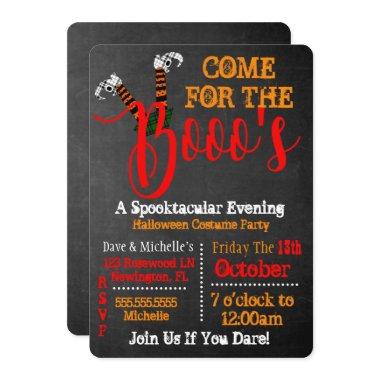 Boo On Halloween Booze And Boo's Cocktail Party Invitations