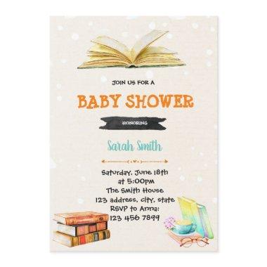 Book library baby shower Invitations