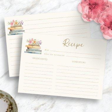 Book Theme Recipe Invitations