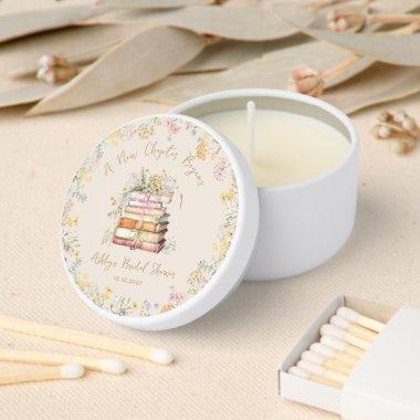 Book Theme Wildflower  Mini Candle Favors