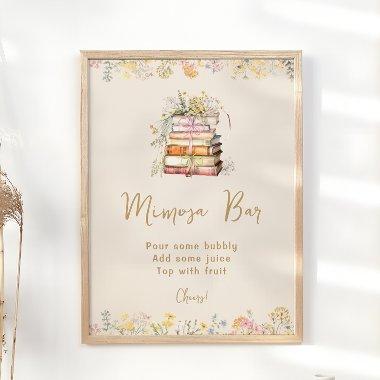 Book Theme Wildflowers  Mimosa Bar Poster
