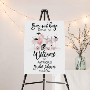 Boos And Booze Bridal Shower Welcome Sign