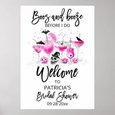 Boos And Booze Bridal Shower Welcome Sign