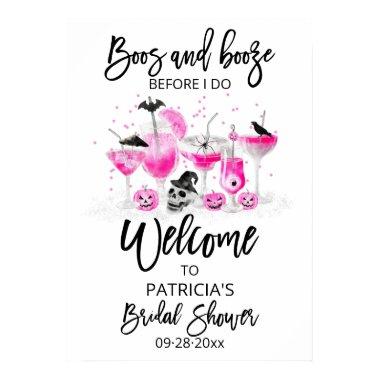 Boos And Booze  Welcome Sign