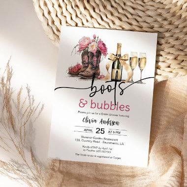 Boots and Bubbles Bridal Shower invitation Invitations