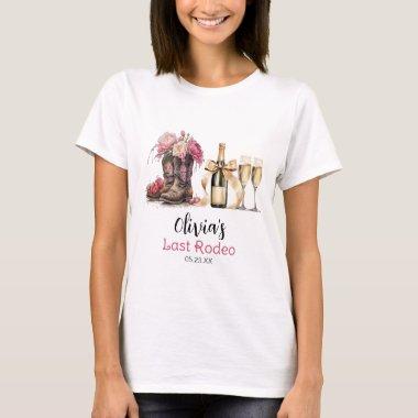 Boots and Bubbles Bridal Shower Last rodeo T-Shirt