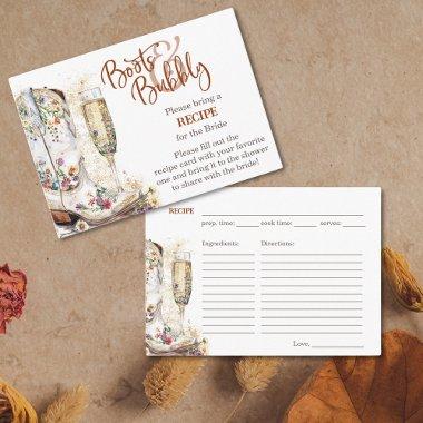 Boots and Bubbly Boho  Recipe Request Enclosure