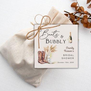Boots And Bubbly Boho Pampas Grass  Favor Tags
