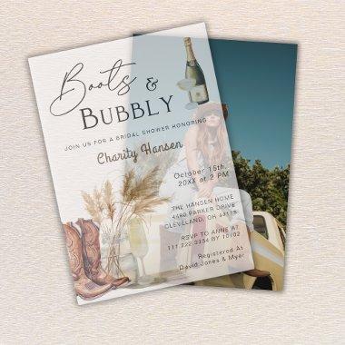 Boots And Bubbly Boho Pampas Grass  Vellum