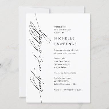 Boots and Bubbly, Bridal Shower Party Celebration Invitations