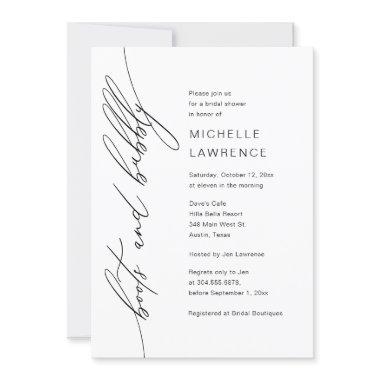 Boots and Bubbly, Bridal Shower Party Celebration Invitations