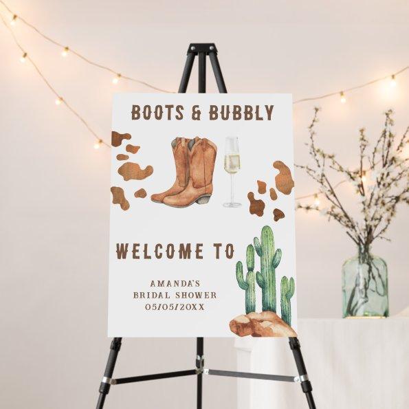 Boots and bubbly  welcome Foam Board