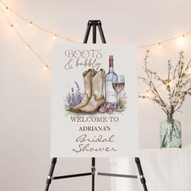 Boots and Bubbly  Welcome Foam Board