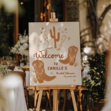 Boots and Bubbly  Welcome Sign