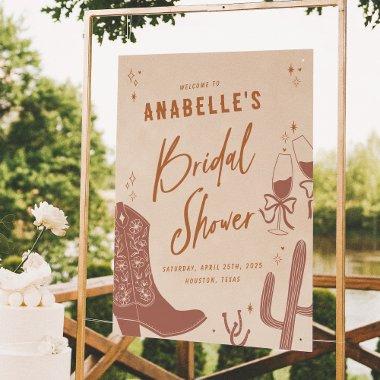 Boots and Bubbly  Welcome Sign