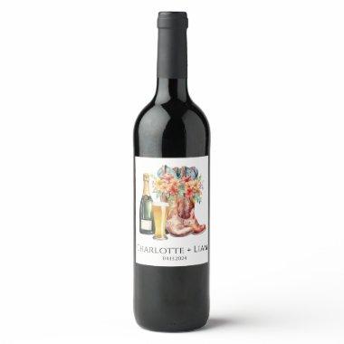 Boots and Bubbly  Wine Label