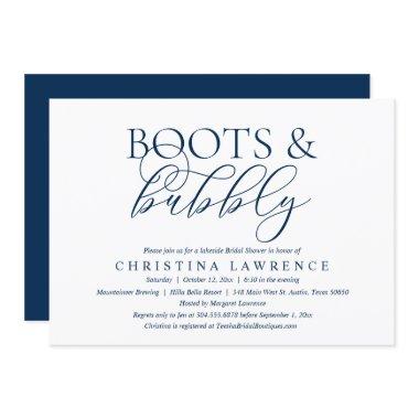 Boots and Bubbly, Bride to be, Bridal Shower Invit Invitations