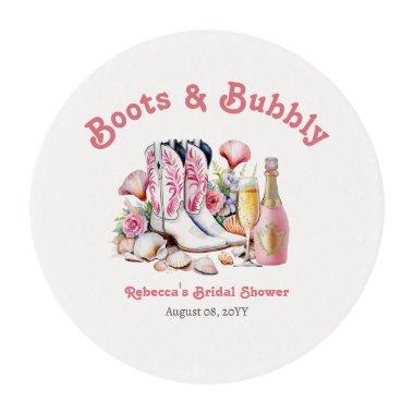 Boots and Bubbly Coastal Cowgirl  Edible Frosting Rounds