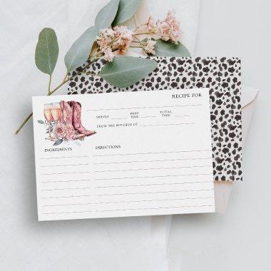 Boots and Bubbly Elegant Pink  Recipe Enclosure